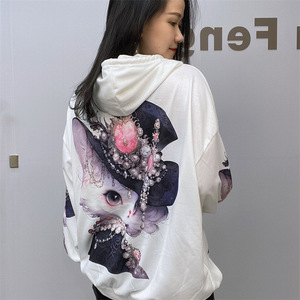 Sweat-<span class=keywords><strong>shirt</strong></span> grande taille pour femmes avec logo en gros, modèles printemps et automne, hauts à manches longues pour femmes, <span class=keywords><strong>t</strong></span>-<span class=keywords><strong>shirt</strong></span> à perles résistant - Product Image 4