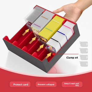 Boîte de rangement pour cartes en plastique en forme de coquille, plateau à cartes avec une grande capacité supplémentaire pour les cartes Pokémon <span class=keywords><strong>Yu</strong></span> <span class=keywords><strong>Gi</strong></span> <span class=keywords><strong>Oh</strong></span> - Product Image 2