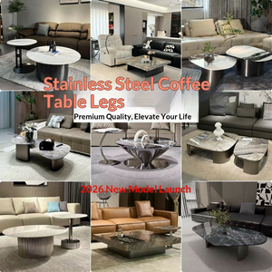 Base <span class=keywords><strong>per</strong></span> Tavolino da Caffè in Acciaio Inox di Lusso, Supporto Personalizzato <span class=keywords><strong>per</strong></span> Tavolino Laterale - Product Image 2