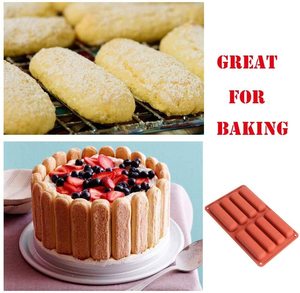 2 moules en forme de doigt en Silicone, ensemble de moules à gâteaux avec cylindres, plateaux pour la cuisson, pour le savon, la résine et le Bar au chocolat - Product Image 5