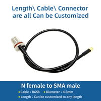 Cable de Extensión RF Coaxial de Baja Pérdida de 50 Ohmios, Conector N Macho a N Hembra, Longitud Personalizada, para Antena de Estación Base, Compatible con OEM/ODM