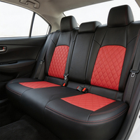 Housse de siège auto sur mesure pour Toyota Corolla Altis Auris 2014-2025 en cuir PU premium avec surpiqûres losanges et logo personnalisé – Fabrication usine