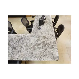 Đá tự nhiên Bianco bão Granite cho phòng tắm nhà bếp bàn đảo Tops trang trí nội thất