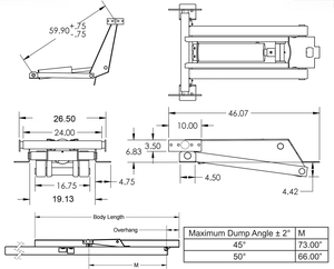 Sistema de elevación de carrocería de remolque Kit de elevación de tijera hidráulica PH516 - Product Image 4