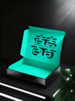 Individuelles Logo Geprägte Glasdose Box mit Schwammfutter aus Recyclingmaterialien Benutzerdefinierte Farbe 2mm Dicke Klebefreie Verpackung