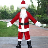 Costume de Mascotte Père Noël Rouge pour Hommes Adultes – Idéal pour Carnaval, Halloween et Noël