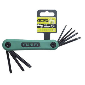 ชุดประแจหกเหลี่ยม Torx 8 ชิ้น ยี่ห้อ Stanley ผลิตจากเหล็กโครเมียมวาเนเดียมเคลือบสีดำออกไซด์ - Product Image 1