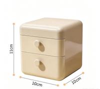 Meuble de Rangement de Bureau à 2 Tiroirs pour Dortoir, Organisateur Personnalisé pour Pinces à Cheveux, Boucles d'Oreilles, Bagues, Bijoux, Petites Breloques, Bureau, Dortoir