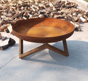 Braciere da <span class=keywords><strong>Giardino</strong></span> YIJIE in Legno Rustico con Griglia BBQ, Acciaio Inox Verniciato a Polvere per Campeggio e Attività all'Aperto - Product Image 5