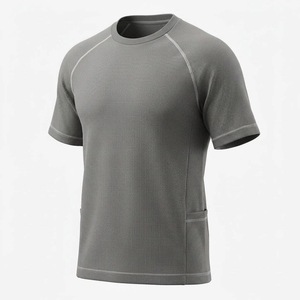 Camiseta Personalizable con Logotipo, 100% Fibra de Poliéster, Cómoda, Duradera, Manga Corta, Cuello Redondo, Estilo Básico, Deportiva, Corte Ajustado para Hombre - Product Image 1