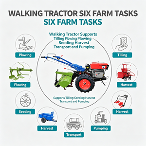 Tracteur à deux roues de 8 à 32 CV avec semoir, facile à utiliser pour la plantation de légumes et le désherbage des champs - Product Image 3