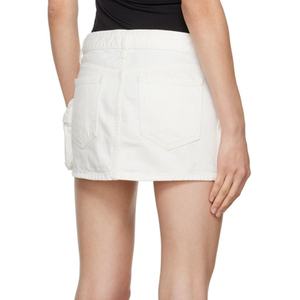 Mini-jupe en denim sexy pour femme avec poche cargo à rabat en tissu non extensible – Nouvelle collection - Product Image 6