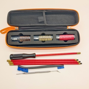 Portable 7mm <strong>Gun</strong> Cleaning Kit Swivel Head Red Rods Multi Brushes Orange EVA Case Eco-Friendly Quick-Release Security Compact <strong>Gun</strong> - Product Image 4
