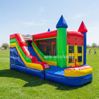 Château gonflable commercial à prix d'usine avec piscine et système de sécurité, idéal pour la location de fêtes d'anniversaire
