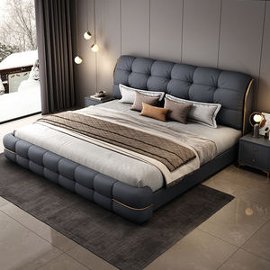 Новая современная кровать с обивкой, размер «queen-size», комфортная, с деревянным каркасом, роскошная свадебная кровать, мебель для спальни «Кремовый облак», комплект. - Product Image 6