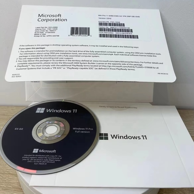 Windows 11 Pro Dvd Pack Global Online Activation(1 Pack= 5 Pcs) Lifetime Warranty