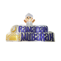 Décoration gonflable personnalisée pour la fête musulmane, croissant de lune, mosquée, Eid Al-Fitr, Ramadan