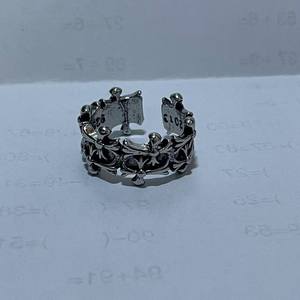 Anillo Unisex de <span class=keywords><strong>Doble</strong></span> Capa con Cruz de Estilo Retro Europeo y Americano, Anillos de Joyería de Aleación Abiertos para Mujeres y Hombres - Product Image 5