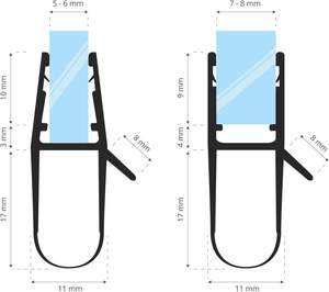 Joint <span class=keywords><strong>de</strong></span> <span class=keywords><strong>douche</strong></span> BEJOY pour <span class=keywords><strong>paroi</strong></span> <span class=keywords><strong>en</strong></span> <span class=keywords><strong>verre</strong></span> 40 <span class=keywords><strong>cm</strong></span> 5/6/7/8 mm Joint <span class=keywords><strong>en</strong></span> PVC droit pour cabines <span class=keywords><strong>de</strong></span> <span class=keywords><strong>douche</strong></span> rectangulaires et portes - Product Image 5