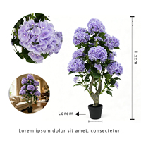 Neu Eingetroffene Künstliche Hortensie, Künstlicher Laurustinus-Baum für Hochzeitsdekoration, Garten- und Terrassenlandschaftsgestaltung