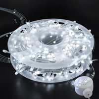 Mini guirlande lumineuse LED RGB à 20 boutons avec télécommande, contrôle musical par application, IP68, pour Noël