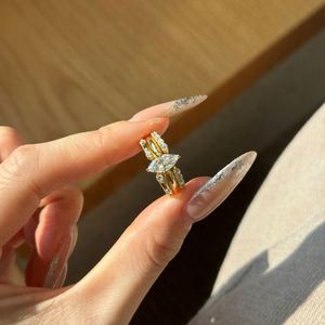 Dylam Fashion Stylish Women Jewelry Accessories S925 Silver Fit <b>Stacking</b> Wear Open Adjustable 5A Zirconia Bridal Promise <b>Rings</b> - Product Image 5