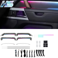 Kit d'éclairage d'ambiance LED pour voiture, fibre optique, intérieur, 64 couleurs, contrôle par application, garniture en carbone pour Land Rover Defender 2020-2025