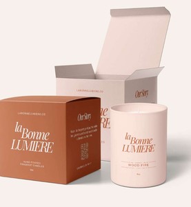 Folding Wax Soy Candle Jar Paper Packaging Box Scented Diffusers And Candles Packaging Box
