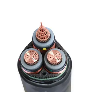 産業用地下3コア6/10kv 8.7/15kv 18/30kv銅/アルミニウムXLPE電気ケーブル中電圧装甲電源ケーブル