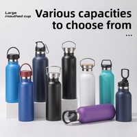 Gourde isotherme portable en acier inoxydable de style transfrontalier, surdimensionnée, moderne et minimaliste, pour le sport et la course en extérieur