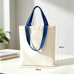Sac fourre-tout en toile pas cher en gros avec logo personnalisé, sacs en toile pour femmes, sac fourre-tout en toile de coton personnalisé avec poche zippée - Product Image 6