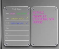 Pizarra Magnética Acrílica Ecológica, Pizarra Blanca de Borrado en Seco, Calendario Planificador Semanal Personalizado para Refrigerador - Product Image 6