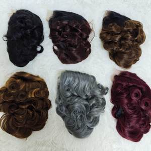 Promotion 29$ Letsfly SDD-123 210 gram Loose 5x5 Lace Closure <b>Wigs</b> Short <b>Pixie</b> Cut <b>Wigs</b> Grey Human Hair <b>Wigs</b> - Product Image 6
