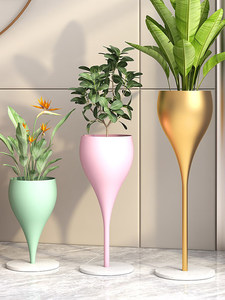 Support de pot de fleurs en métal léger, style nordique moderne et simple, pour salon, balcon, entrée - <span class=keywords><strong>Étagère</strong></span> de rangement pour plantes vertes et bonsaïs - Product Image 2