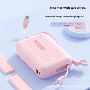 Banque d'alimentation Li-polymère haute capacité 35W <span class=keywords><strong>30000Mah</strong></span> avec câble intégré, charge ultra-rapide, sortie haute puissance <span class=keywords><strong>45W</strong></span>, prise universelle - Product Image 4