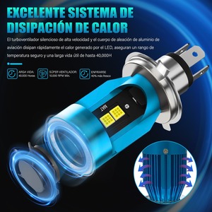Bombilla LED de Ojos de ángulo azul H4, bombilla led <span class=keywords><strong>para</strong></span> motocicleta, repuestos <span class=keywords><strong>para</strong></span> motocicleta, accesorios <span class=keywords><strong>para</strong></span> motos, faros LED <span class=keywords><strong>para</strong></span> motocicleta - Product Image 6