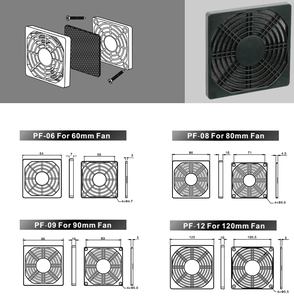 Ambeyond 60mm/80mm/120mm 3 in 1 staub dichter Kunststoff-Lüfter <span class=keywords><strong>filter</strong></span> - Product Image 5