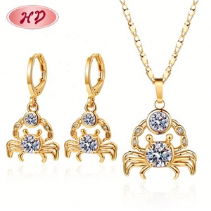 เฮงเดียน บิสูเตเรียส ชุดเครื่องประดับหรูหราเคลือบทอง 18K ชุบด้วยเซอร์โคเนีย ขายส่ง สำหรับต่างหูและสร้อยคอ - Product Image 5