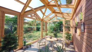 Sunroom Pré-fabricado de Alumínio Direto da Fábrica - Conservatório com Teto de PVC Transparente e Paredes de Vidro, Veranda de Jardim, Estufa - Product Image 3