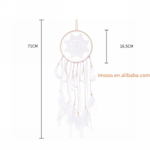 Prix usine LED Dreamcatcher Ornements Carillons Éoliens Enfants Cadeaux Led Lumières Maison Décoration Peintures Murales Plume Attrapeur de rêves - Product Image 3