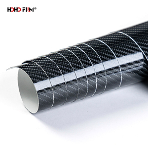 HOHOFILM Rollo de Vinilo <span class=keywords><strong>Adhesivo</strong></span> para Automóviles de 1.52x16m, Color Negro, con Liberación de Burbujas, Autoadhesivo, <span class=keywords><strong>Fibra</strong></span> de <span class=keywords><strong>Carbono</strong></span> 6D, Acabado Brillante - Product Image 2