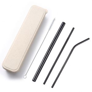 Portable Stainless Steel 304 Travel <b>Metal</b> <b>Straw</b> Set with Case Factory Price Bar Accessories - Product Image 3