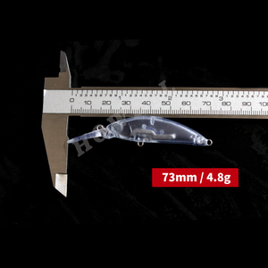 Esca Artificiale Minnow Affondante Non Verniciata 73mm 4.8g, Esche Grezze Tipo Shad, Swimbait in Plastica - Product Image 3