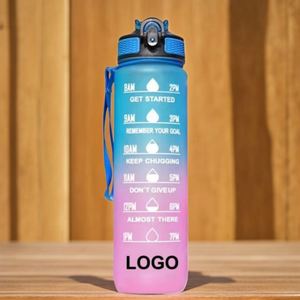 Bouteille d'eau en plastique avec logo personnalisé, bouteilles d'eau imprimées, promotion, activité d'entreprise, cadeau d'entreprise, bouteille de sport - Product Image 1
