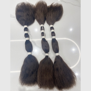 Cabello humano a granel indio virgen más vendido para trenzar ondas profundas # 1B #2 #4 Color doble dibujado húmedo y ondulado - Product Image 2