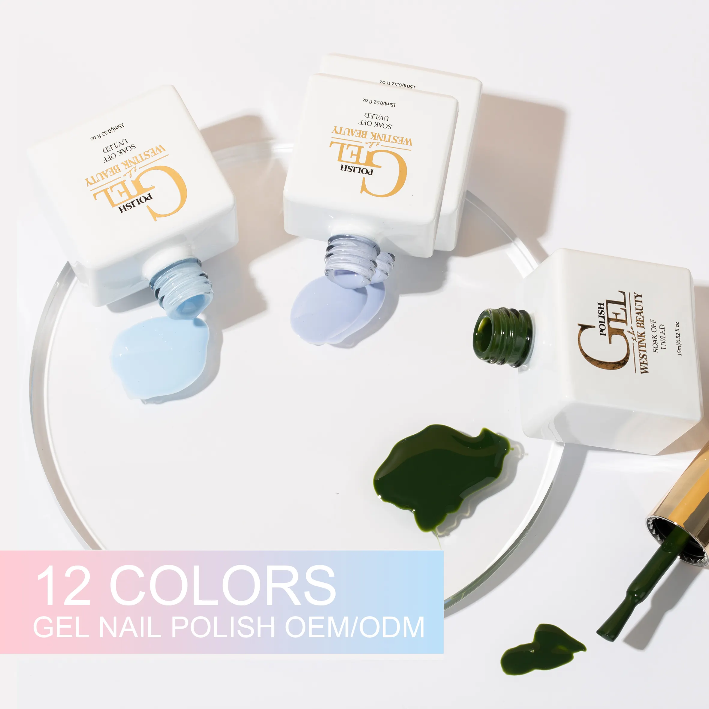 Westink Beauty 12 Colors Set Gel Nail Polish UV Led Kit Professional Design For Nail Art
