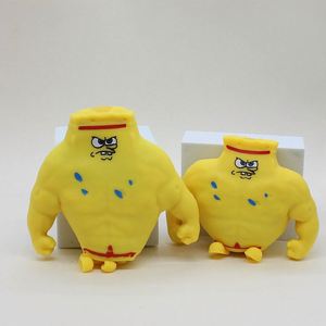 New 10cm Muscular Man-SpongeBob SquarePants Stretchy Squeeze Toy a Fun Fidget Toy Twisted Will Recover for Easy Mood - Product Image 1