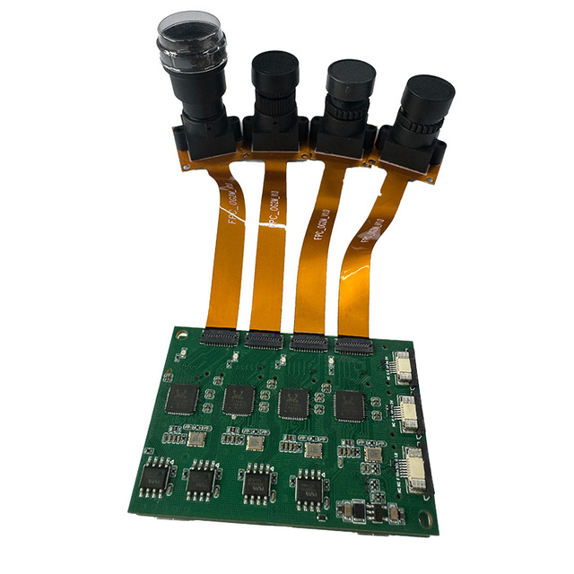 4*2MP USB 3.0 Quad Camera Module Kit Stereo Synchronous Same Frame 4*60PFS Color Global Shutter Drone Camera Module