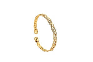 Bijoux fantaisie Or Timeless, bracelet pour femme en alliage de cuivre plaqué or 18 carats avec zircon, design classique et tendance, pour anniversaire, vente en gros - Product Image 6