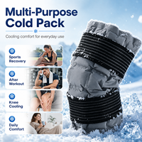 Attelle de genou réutilisable avec poche à glace, compression par cryothérapie pour le sport, la course, les entorses et la récupération